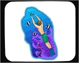 Decorated Mouse Pad with man, green, human, body, individuals, individual, persons, trunks, fish, humans, people, person