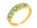 9ct Yellow Gold Ladies Ruby & Diamond Fancy Half Eternity Ring
