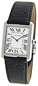 Cartier Men's Tank Solo Stainless Steel Black Leather Watch #W1018355