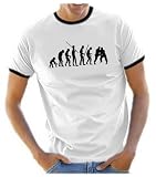 Coole-Fun-T-Shirts T-Shirt JUDO Evolution RINGER, weiß, S, 10735_HERI-Weiss_GR.S