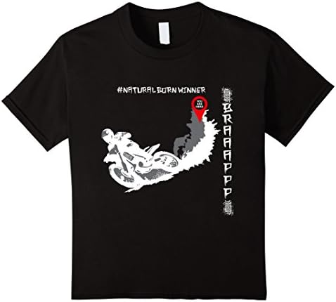 Kids MOTOCROSS SHIRT- DIRT BIKE SHIRT- BRAAAP SHIRT 8 Black