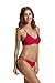 zeraca Women's Strap Side Bottom Halter Racerback Bikini Bathing Suits (L14, Freesia)