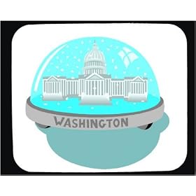 Decorated Mouse Pad with congress, landmark, senate, dome, "snow globe", "Washington D.C.", capitol, USA, governmnet, cupola, "house of representatives"