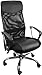 High Back Black Split Leather Chair with Mesh Back [BT-905-GG]
