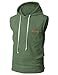 H2H Mens Fashion Slim Fit Sleeveless Hoodies with Pocket With Various Colors