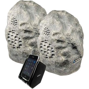good Cables To Go SPK-ROCK-DUO2 900MHz Wireless Rock Speaker Bundle with Dual Power Transmitter (Granite) 