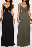 John Zack, Long Black, Grecian, Maxi Dress