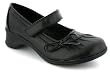 Girls Black Wedge Ballerina School Shoes - Black - UK 13-5