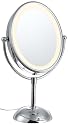 Conair BE51 Double Sided Oval Illuminated Mirror, 6 Inch, 7x/1x Magnification, Fog-Free Viewing