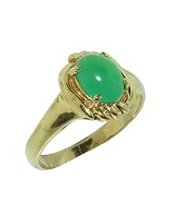 O&G Australia Natural Chrysoprase, 14K Yellow Gold Ring (.75cttw) - Size 6.5