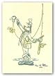 Fisherman Goofy by Walt Disney 28"x20" Art Print Poster Disney