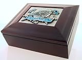 Carolina Panthers Wood Collectors Box with Logo