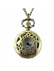 Youyoupifa Wholesale 5pcs/lot Stylish Retro Design Bronze Openwork Cover Half Hunter Design Quartz Pocket Watch NBW0PF7124-CO3