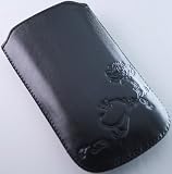 Soft Handytasche Handy H�lle Tasche passend f�r Samsung E2100 , E2120 , E2130 , E2230 , E2232 , E2550 Monte Slider , E840 , E950 Schwarz Design Flower Blume Mit Ziehband