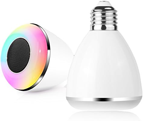 Eyefy Wireless Bluetooth 4.0 Smart LED Bulb with Build-in Speaker-dimmable Multicolored Color Changing Smartphone Controlled Light Bulb -- White