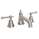 Jado 842/803/144 Hatteras Widespread Lavatory faucet with Low Spout, Lever Handles, Brushed Nickel