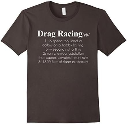 Drag Racing Definition Funny Car Lover Gift T-Shirt - Male Large - Asphalt