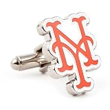 Silver New York Mets MLB Baseball Cufflinks Cuff Links