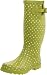 Chooka Women's Posh Dots Rain Boot, Dirty Lime, 6 M US