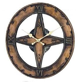 Hen-Feathers Baxter Sundial Clock - Copper from Sundial Clocks