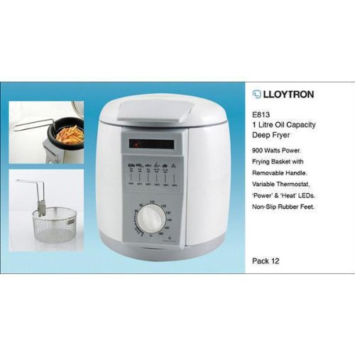 Lloytron, 1ltr Mini Compact Deep Fat Fryer White