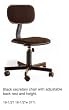 BLACK SECRETARY CHAIR W ADJUSTABLE BACK REST AND HEIGHT