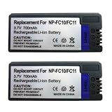 TWO Battery for Sony NP-FC10 NP-FC11 InfoLithium C NEW