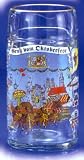 1 Liter Glass Octoberfest Beer Mug w/ Gold Rim