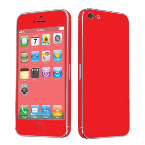 Apple iPhone 5 Full Body Vinyl Decal Protection Sticker Skin Hot Red Apple iPhone 5 Full Body Vinyl Decal Protection Sticker Skin Hot Red