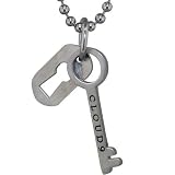 Lock And Key Cloud 9 Stainless Steel Necklaces Pendant For Men