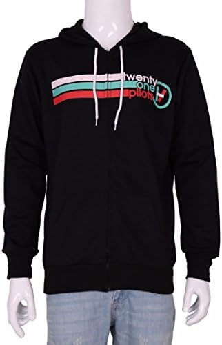 Twenty One Pilots T Shirts Zipped Hoodie Tyler Joseph Josh Dun (XL)