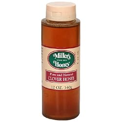 Miller's Honey, Clover, 12-Ounce Squeeze Bear Bottle (Pack of 6)