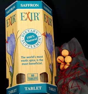 EXIR, Saffron Dietary Supplements, Fine Quality (60-Tablets) The Worlds Most Exotic Spice is the Most Beneficial to Health