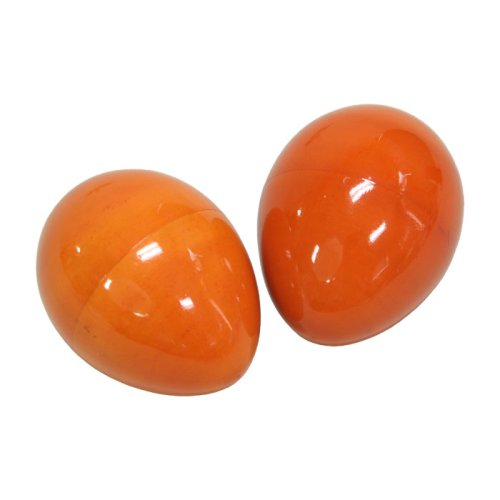Egg Shakers  Wooden Pair Orange