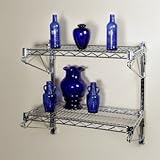 2 Shelf Chrome Wire Wall Mounted Kit-14