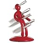Voodoo Set of 5 Stainless Steel Knives with Red Holder in a Gift Box
