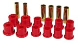 Prothane 6-1017 Red Rear Spring Eye and Shackle Bushing Kit
