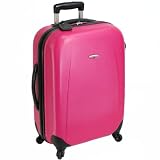 Borderline Extra Large 32'' Hard Sided Four Spinner Wheels Suitcase (Hot Pink)
