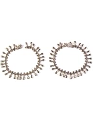 Sterling Vegetative Anklets (Price Per Pair) - Sterling Silver