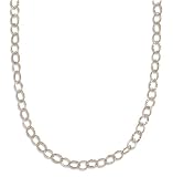 20' Polished and Hammered Oval Link Necklace