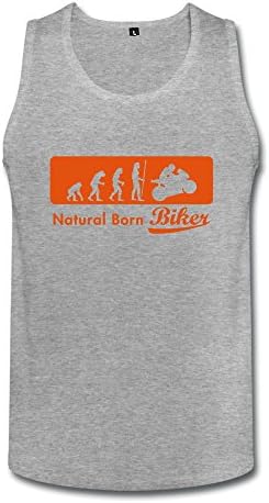 ZhiTian Men's Evolution Biker Tank Top - XXL HeatherGray