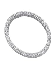 14K White Gold 0.81cttw Oval Diamond Pendant