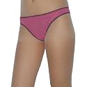 Ladies Sexy Stretch Hipster Brief Thong Panties Underwear / Knickers - Pink -Size: M