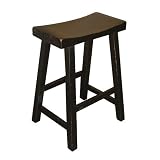 Saddle Seat Barstool - Black (24")