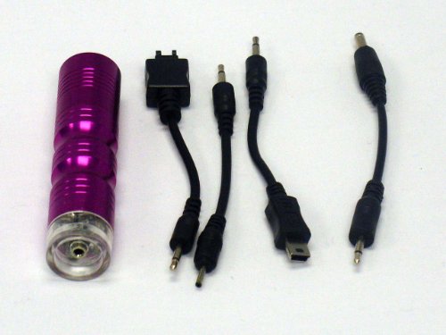 Pink Universal Emergency Mobile Phone Charger with LED Torch