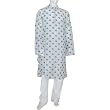 Mens Clothing Woven Kurta Pajama Dress Set in Silk and Cotton Blend Expert Hand Stitch India Kurta Pajama Set Size 2XL (pgkp002b)