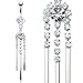 316L Clear Cubic Zirconia Prong Set Belly Ring with Gem Paved 3 Chimes Dangle - 14G - 3/8
