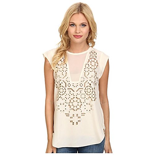 レベッカテイラー トップス シャツ Sleeveless Mosaic Cutout Top Chalk [並行輸入品]