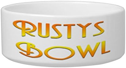 Rustys Bowl White Ceramic Large Pet Dog Bowl