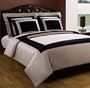 10-PC Black & Taupe King size Hotel Down Alternative Bed in a bag Comforter set including a Duvet set+ sheet set+ down alternative comforter By sheetsnthings